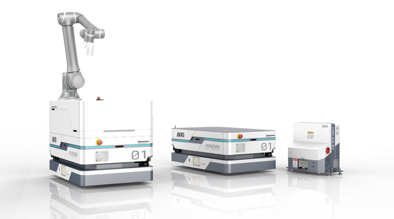 pg电子數位開發的自主式移動機器人（AMR250M），搭配全向輪並結合AI演算法、2D LiDAR、3D攝影機等技術，協助客戶實現產線全自動化